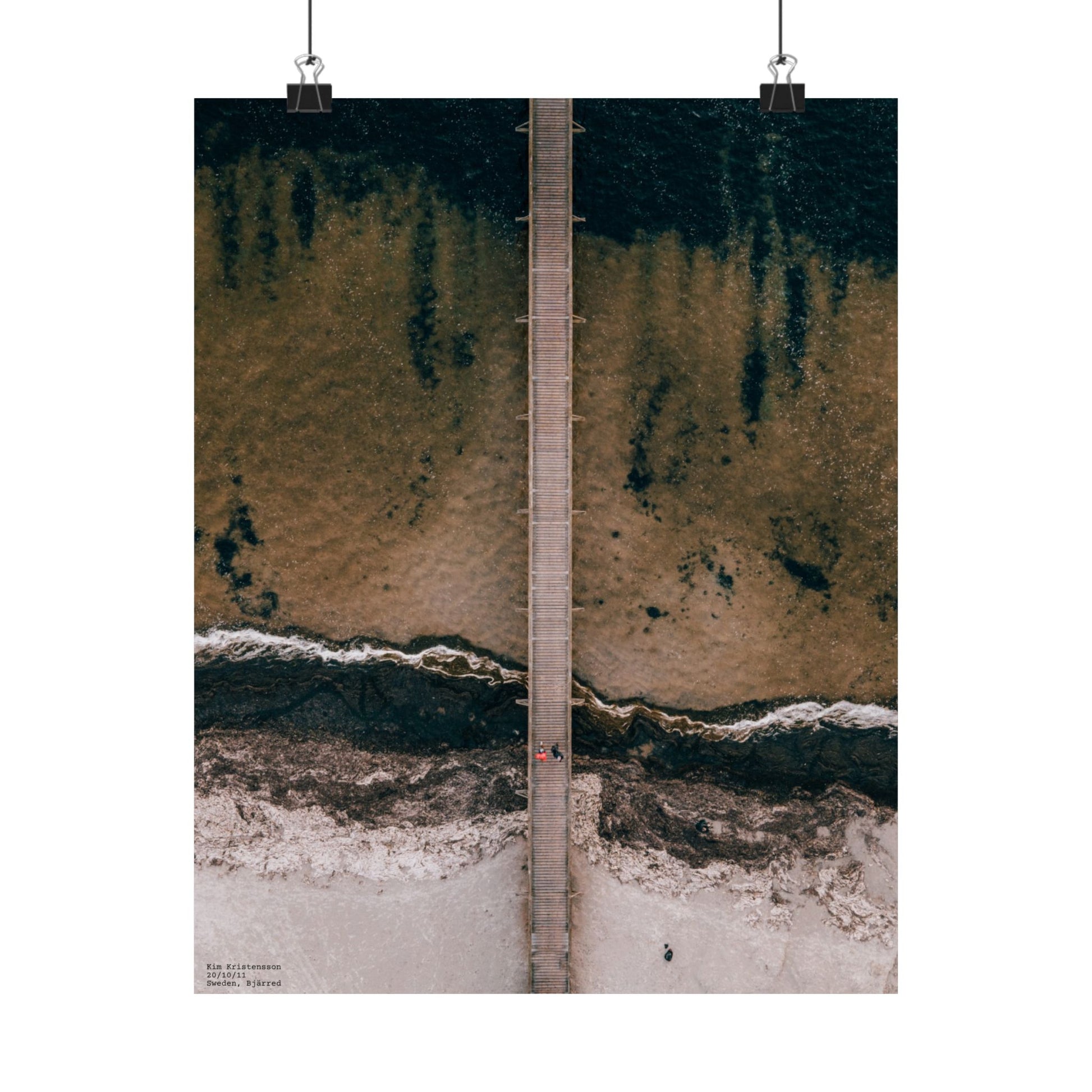 Oceanbite - Dronshot of Bridge, Ocean, Beach, Fall, Sand, Water Design