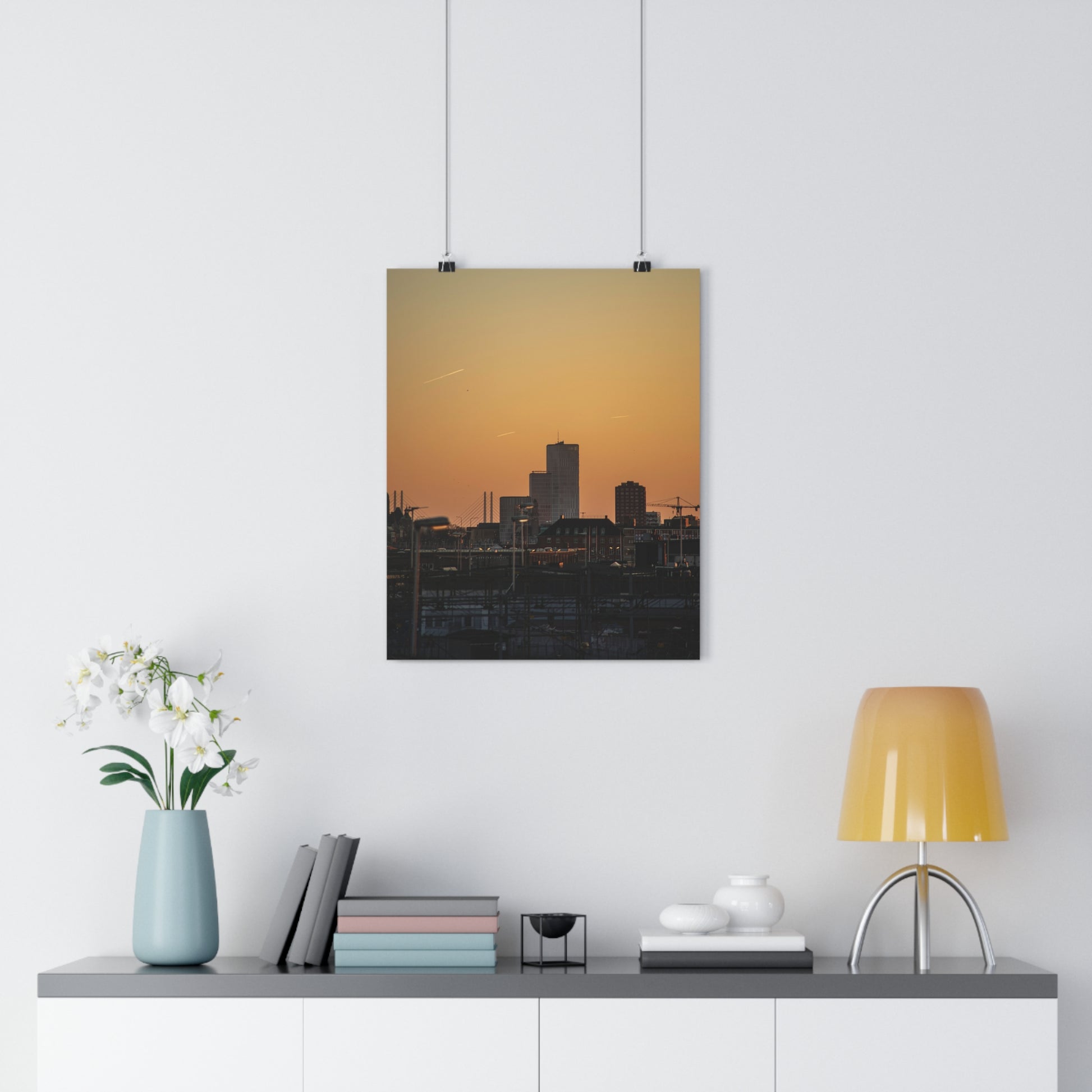 Art Print - Malmö Urban City Skybar Train Industry Sunset Airplanes