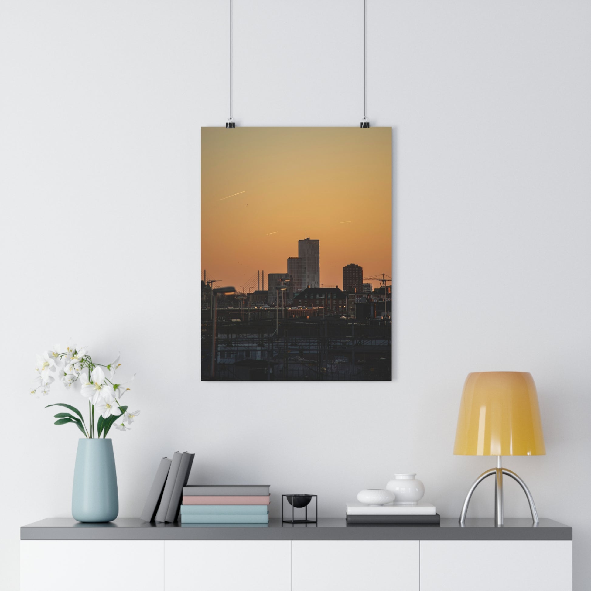 Art Print - Malmö Urban City Skybar Train Industry Sunset Airplanes