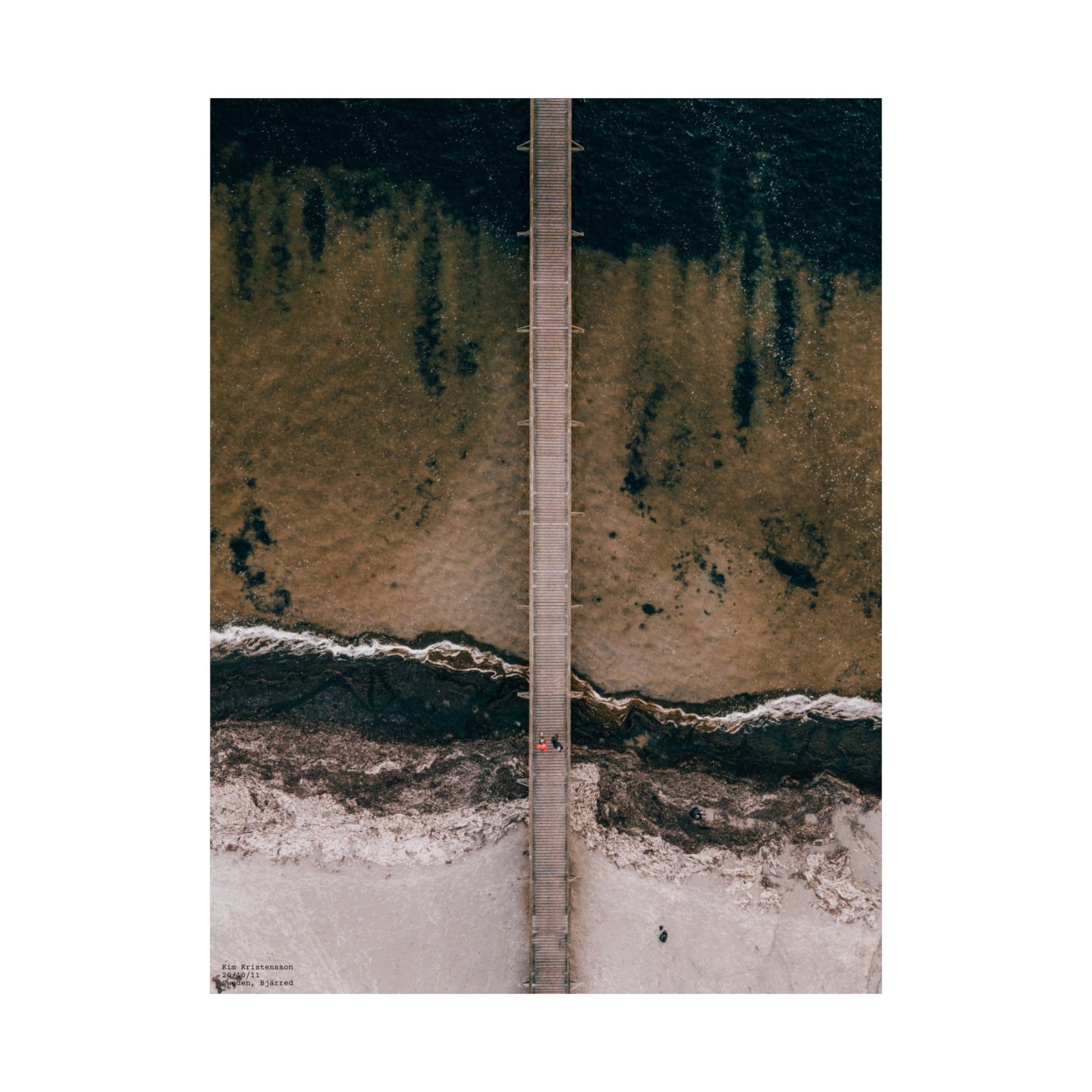Oceanbite - Dronshot of Bridge, Ocean, Beach, Fall, Sand, Water Design