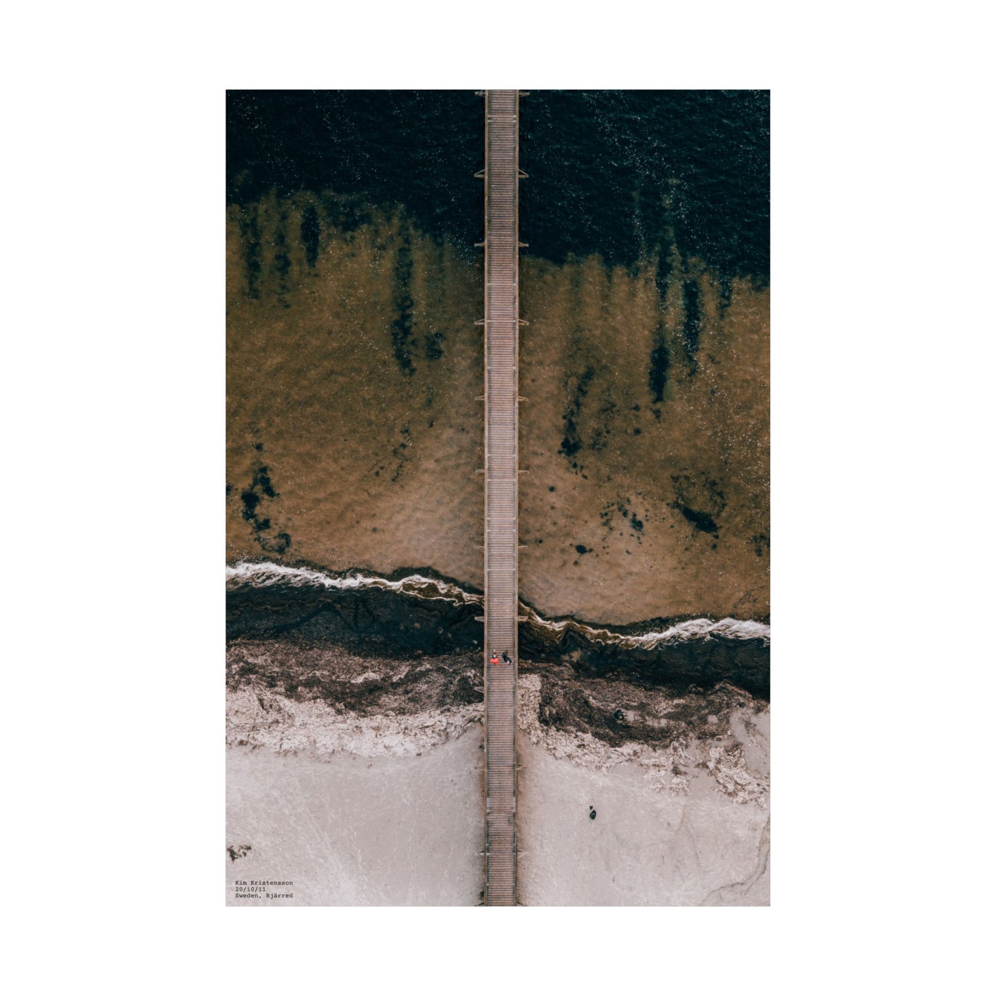 Oceanbite - Dronshot of Bridge, Ocean, Beach, Fall, Sand, Water Design