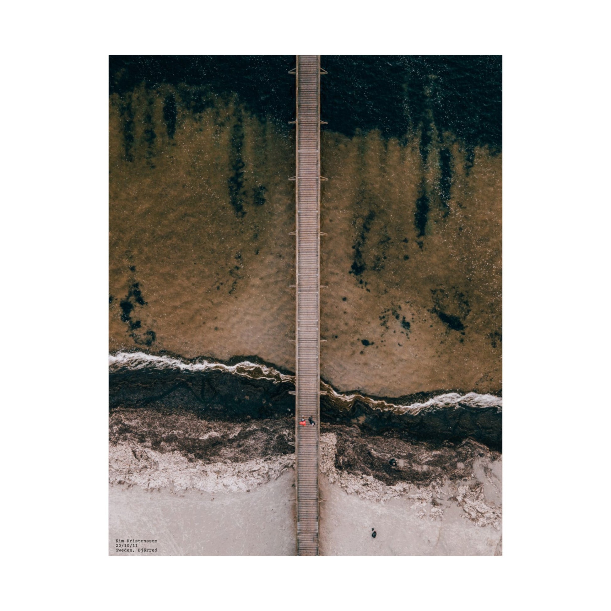 Oceanbite - Dronshot of Bridge, Ocean, Beach, Fall, Sand, Water Design