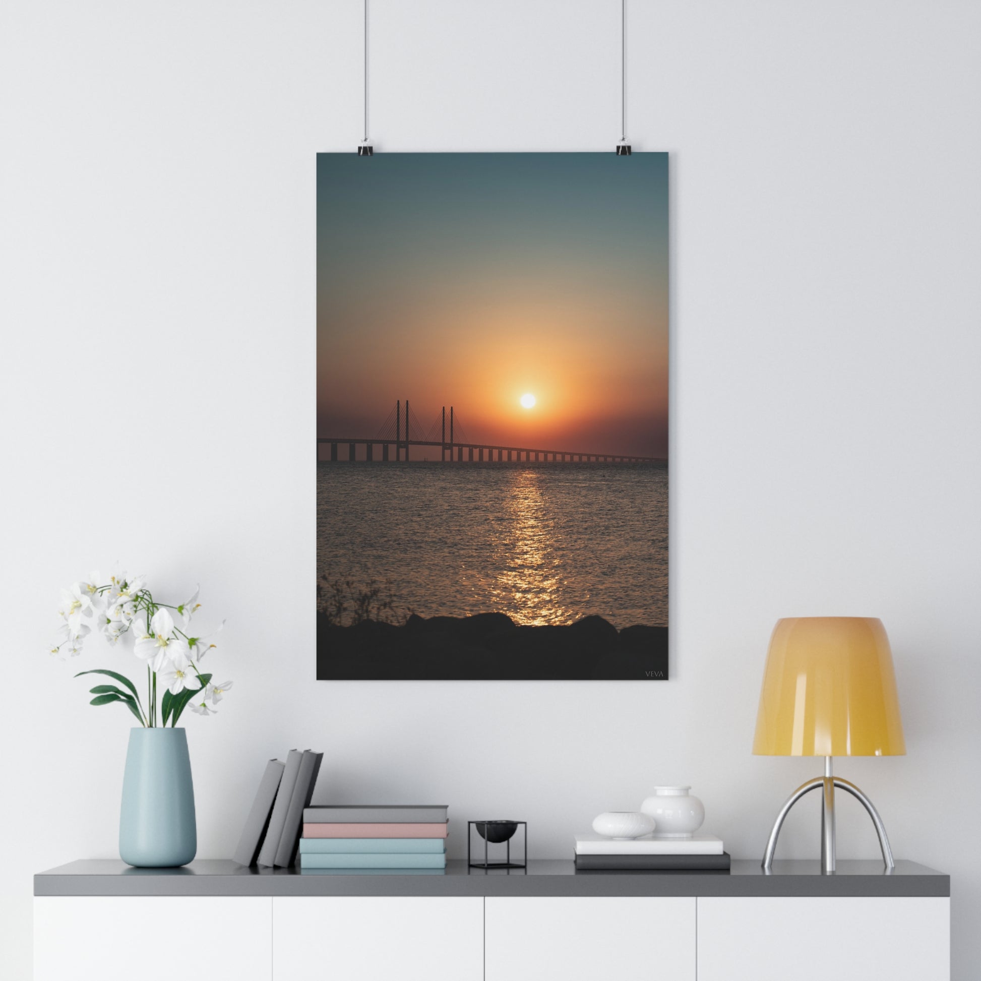 Sunset Serenity Giclée Art Print | Cozy Home Decor, Wall Art, Gift for Nature Lovers, Living Room Artwork, Inspirational Decor