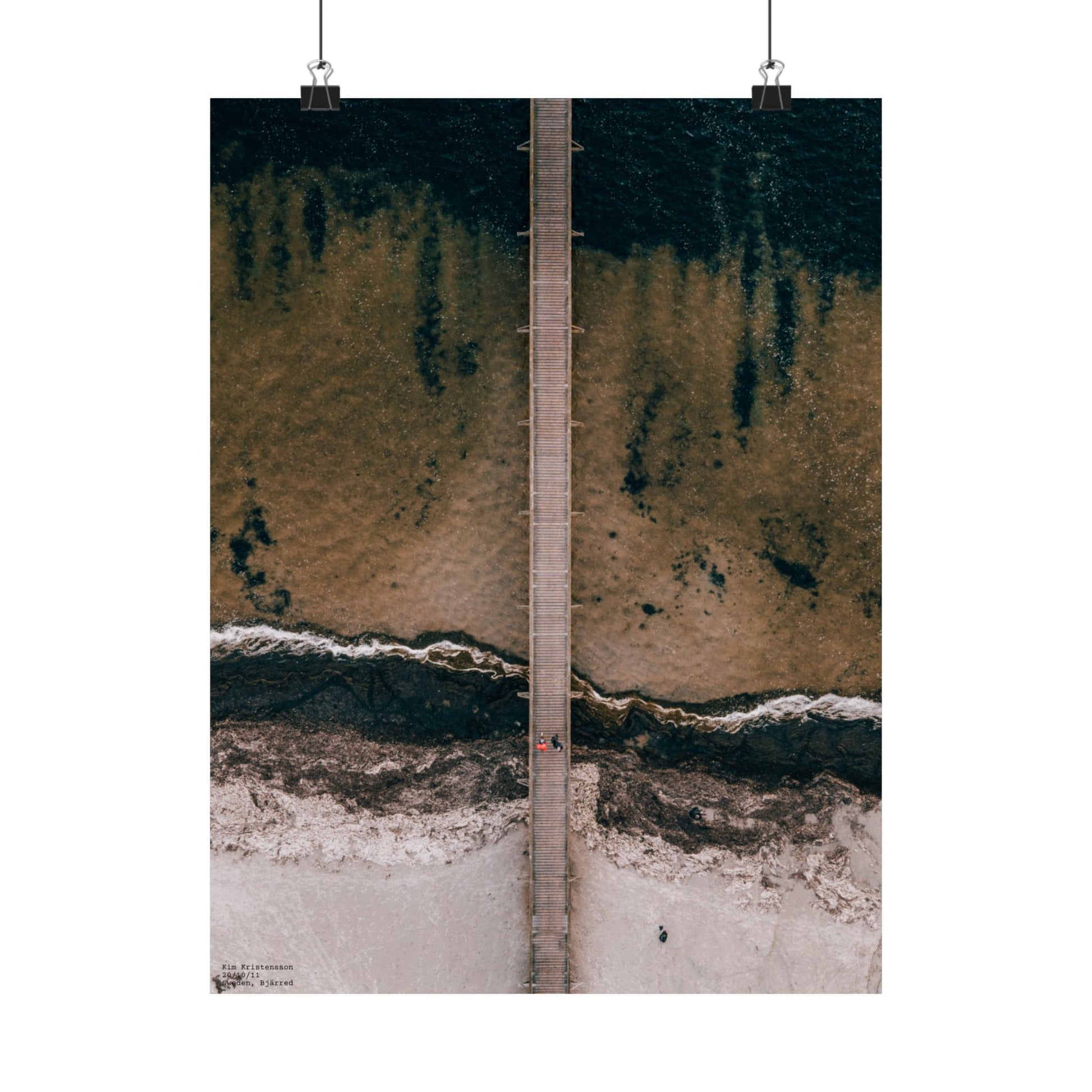 Oceanbite - Dronshot of Bridge, Ocean, Beach, Fall, Sand, Water Design