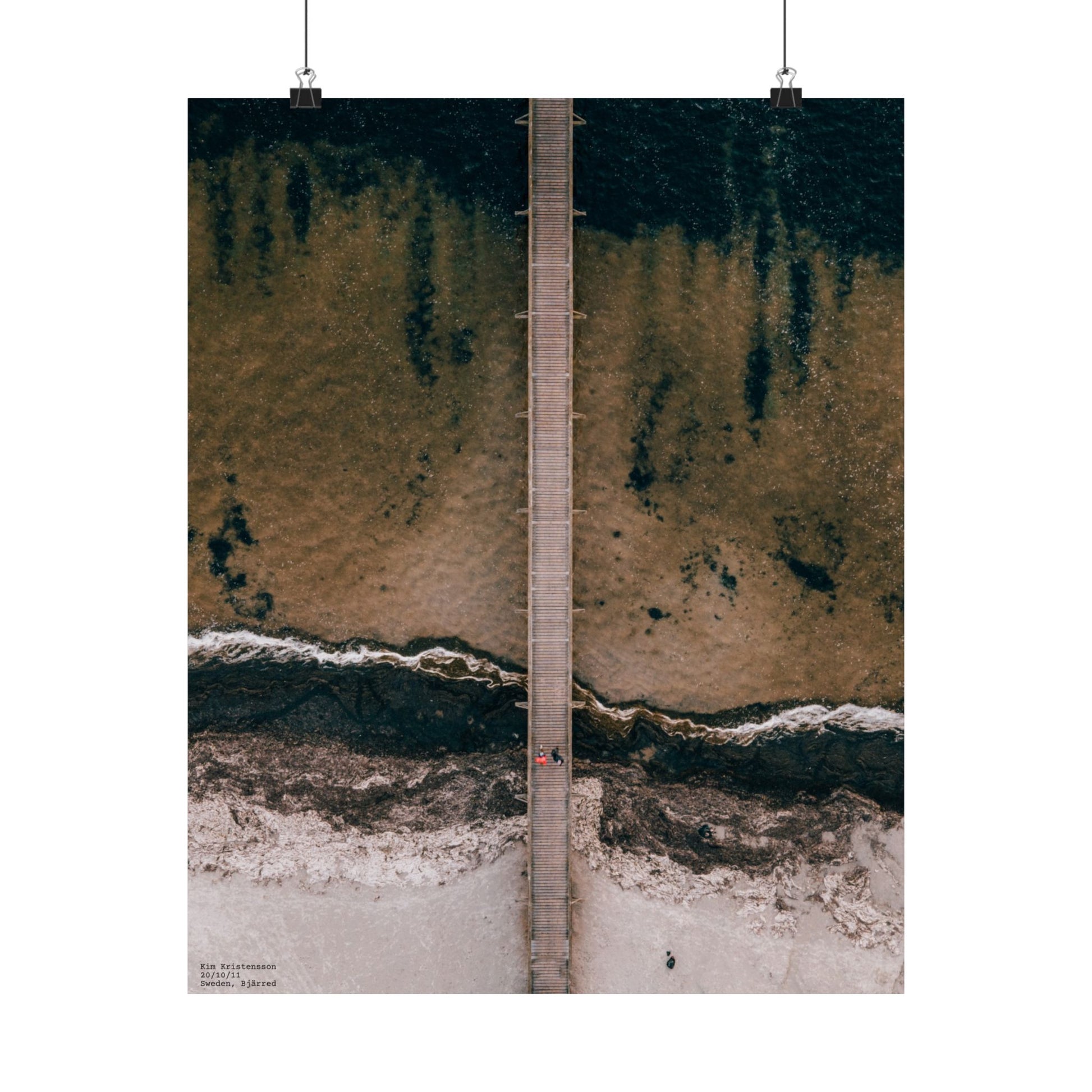 Oceanbite - Dronshot of Bridge, Ocean, Beach, Fall, Sand, Water Design