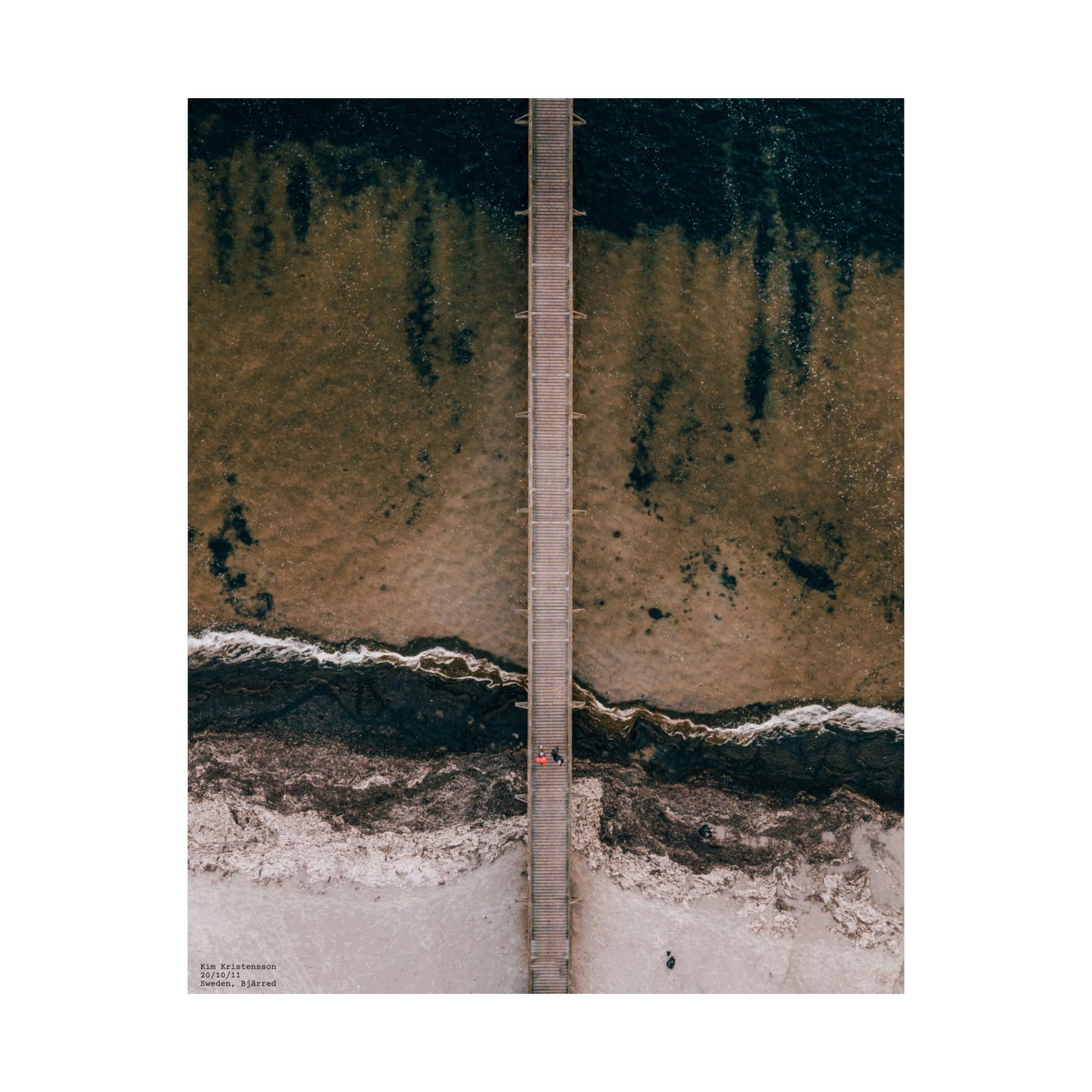 Oceanbite - Dronshot of Bridge, Ocean, Beach, Fall, Sand, Water Design