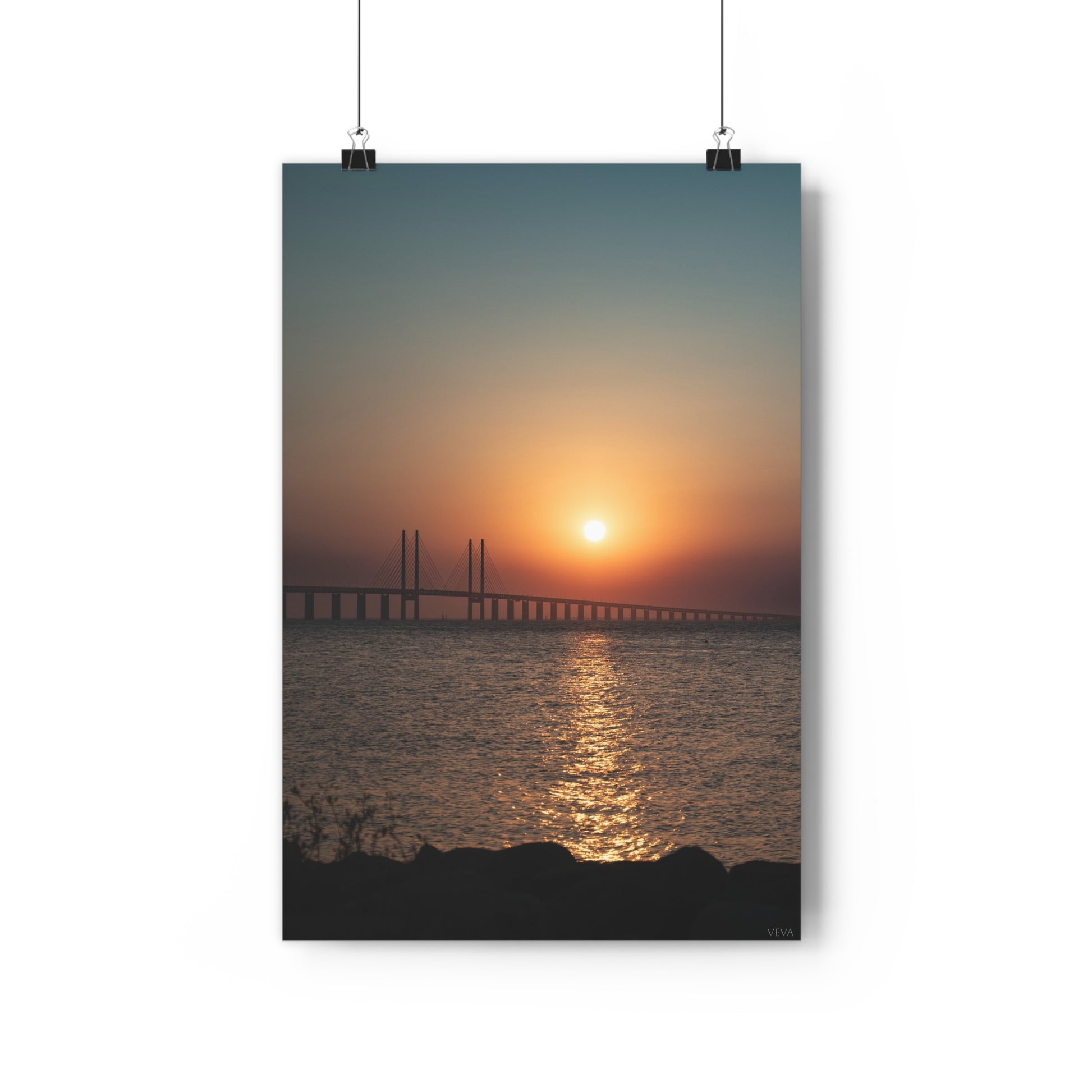 Sunset Serenity Giclée Art Print | Cozy Home Decor, Wall Art, Gift for Nature Lovers, Living Room Artwork, Inspirational Decor
